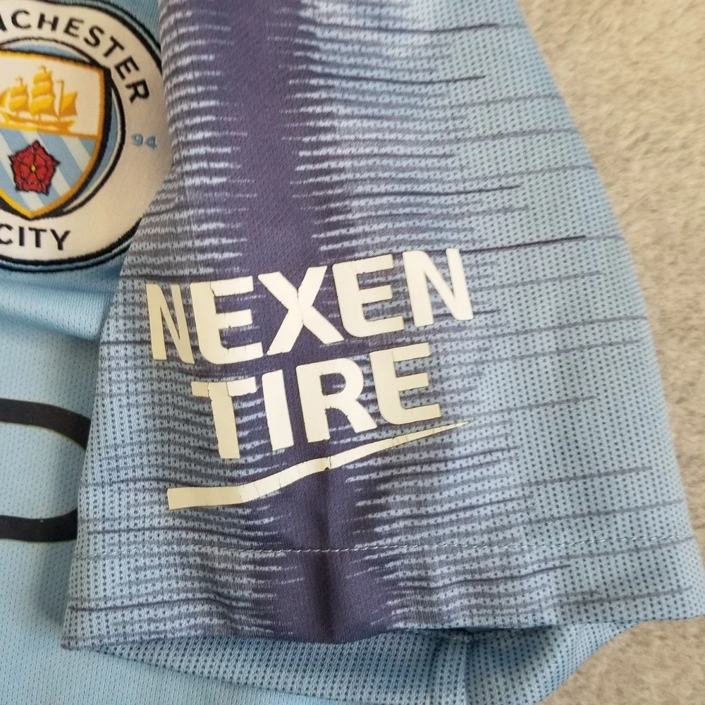 Manchester City Soccer Jersey Large Home Football Shirt Nike  SANE #19 2018